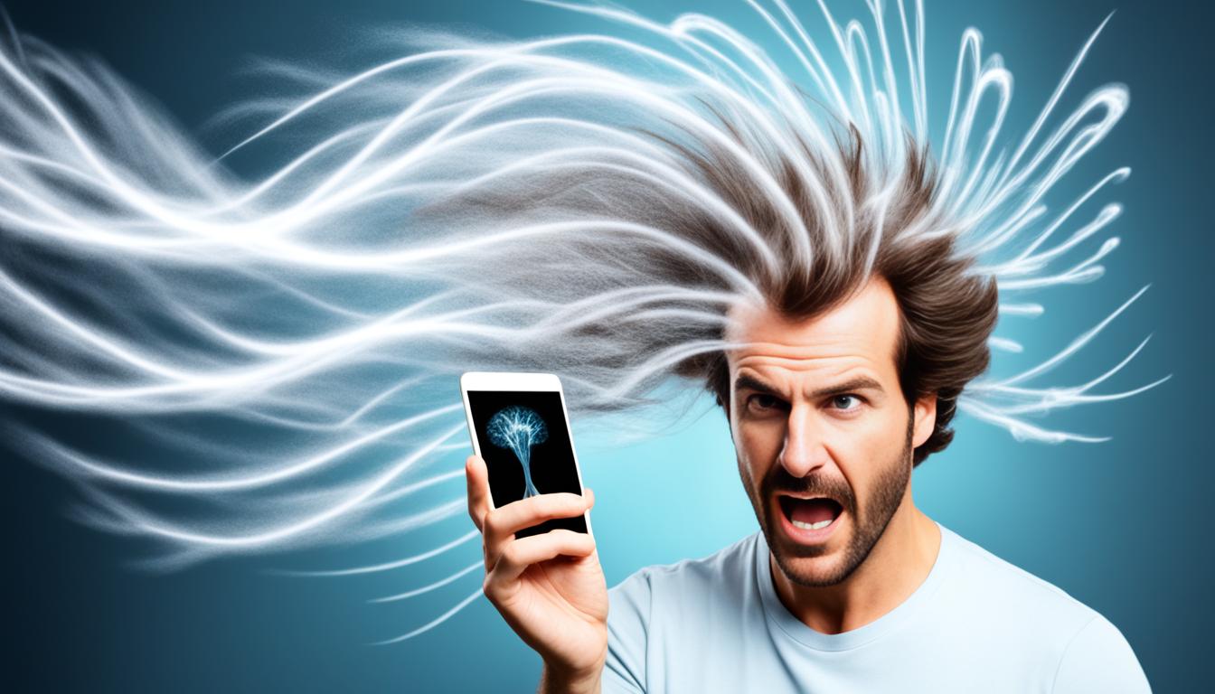 Mobile radiation effects on hair growth