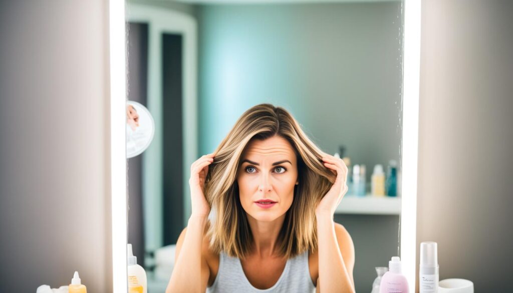 Postpartum hair thinning