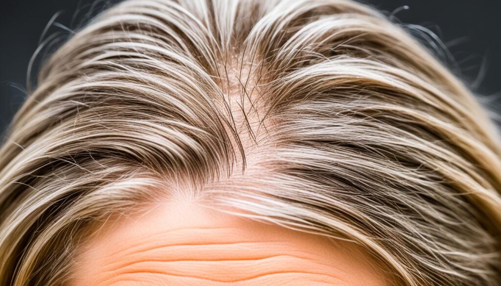 overall hair thinning female